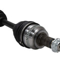 Close-up of a front CV axle from the Front CV Axle Assemblies And Wheel Bearing Kit For BMW 3 Series 2006 2013 Includes 2 Front CV Axles