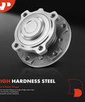 Beefy Front Wheel Bearing And Hub Assembly For BMW 1 Series M 2011, M3 2008-2013, M5 2006-2010, M6 2006-2010 shown in steel material.