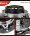 Close-up of BMW Front Wheel Bearing And Hub Assembly 2 Pack For 528i XDrive 535i XDrive 550i XDrive showing detailed metal parts.