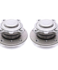 BMW Front Wheel Bearing Hub Assembly Set Of 2 For 2008 Through 2013 128I 135I, 2006 Through 2011 323I front view on white background.