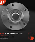 Two Front Wheel Bearing And Hub Assembly With ABS Ring For BMW 3 Series 5 Series And 7 Series 2 Pack, steel construction