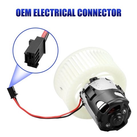 HVAC Heater Blower Motor With Fan For BMW 5 Series 528i 535i 550i 640i 650i 740i 750i 740Li 750Li 2011 2016 Replacement AC Fan Replaces 700294 Direct Fit Replacement Plug And Play Easy Install OEM Quality Climate Control Component with electrical connector