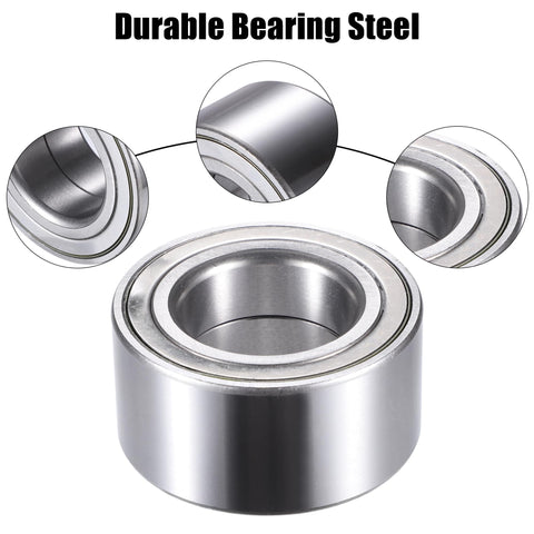 Close-up of Rear Wheel Bearing Set For BMW Fits 128i 1991-2013 318i 318is 320i 323i 325Ci 325i 325is 325iX 328Ci 328i 328is Silver Tone
