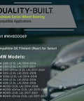 Beefed Up Rear Wheel Bearing WH800069 for BMW 2012 to 2021 models compatibility list and branding