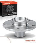 Rear Wheel Hub For BMW RWD Cars 1992-2005 Fits 318i 318is 323Ci 323i 323is 325Ci 325i 325is 328Ci 328i 328is Heavy Duty Replacement With High Load Capacity And Easy Install displayed with packaging.