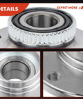 Close-up of Two Front Wheel Bearing And Hub Assembly With ABS Ring For BMW 3 Series 5 Series And 7 Series 2 Pack Fits A Ton Of Models