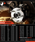 Two Front Wheel Bearing And Hub Assembly With ABS Ring For BMW 3 Series 5 Series And 7 Series 2 Pack Fits A Ton Of Models Including 318i 318is 318ti 323i 325i 328i 330i 525i 530i 535i 540i 735i 740i installed in vehicle