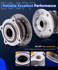 Beefed Up Front Wheel Hub Bearing Assembly 513305 for BMW X5 2007-2018 and X6 2008-2018 showing OE design with ABS, 5 lug fitting.