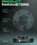5x120 Hub Centric Wheel Spacers 5 Lug 1 Inch For BMW 1 Series Through 8 Series And M Models 72.56mm Hub Bore 4 Pack Black