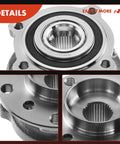 Front Wheel Bearing And Hub Assembly For BMW X5 X6 2007-2018 AWD Replacement with 4-hole flange, detailed close-up view