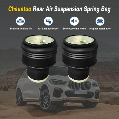 Rear Air Suspension Bag Kit Replacement For X5 E70 And X6 E71 E72 2007 To 2014 Pair Of Air Springs Compatible With OEM Numbers