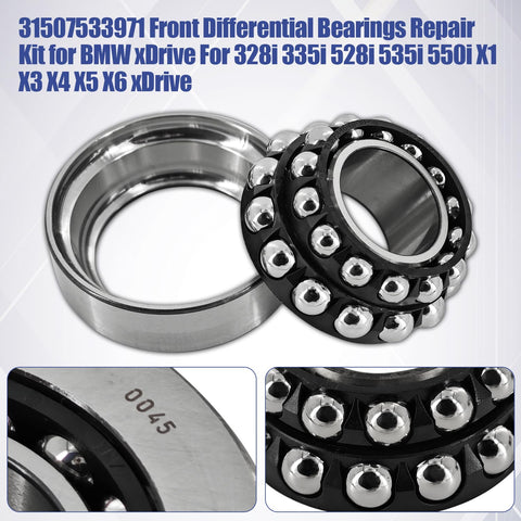 Beefed Up Front Differential Bearings Repair Kit For BMW XDrive 2006 To 2020 X1 X3 X4 X5 X6 With OE 31507533971