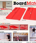 Instructional diagram for ✝️ Drywall Fitting Tool, Supports The Board in Place While Installing (1 Set - 2 BoardMates) for ceilings, sloped walls.