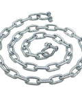 Extreme Max 3006.6572 BoatTector Galvanized Steel Anchor Lead Chain - 5/16" x 5' with 3/8" Shackles coiled on white background