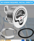 Non Locking Flush Mount Boat Cam Latch Fits Two And A Half Inch Hole Surface Mount 316 Stainless Steel Marine Hatch Lock
