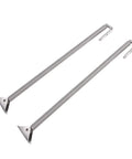 Pair of 250mm stainless steel boat hatch support springs with mounting brackets