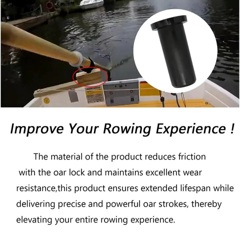 Oar Lock Bushing Insert For Boat Oar Lock Socket Converts Five Eighths Inch To Half Inch in use on boat with water view