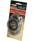 Boat Trailer Bearing Kit With 1-1/16 To 1-3/8 Inch Tapered Spindle in packaging, showing bearings and tools for maintenance.