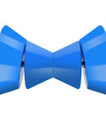 Front view of 4 Inch Boat Trailer Bow Stop Roller with Half Inch Shaft, blue, non-marking, non-scratching for hull safety.