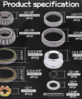 Boat Trailer Hub Bearing Kit For 5200 To 7000 Lb Tandem Axles Includes Inner Bearings 25580 Inner Races 25520 Outer Bearings 14125A
