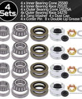 Boat Trailer Hub Bearing Kit For 5200 To 7000 Lb Tandem Axles Includes Inner Bearings 25580 Inner Races 25520 Outer Bearings