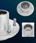 Boat Trailer Hub Kit With Hot Dip Galvanized Idler Hub And 6 Lug Bearing For 6000 Lbs, SCITOO Compatible, close-up view