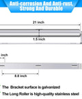 Diagram of ✝️ Boat Trailer Roller with Bracket Set 1.5" Diameter Conveyor Kayak Metal Roller for Transporting, with dimensions labeled.