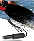 Boat Trim Tab Actuator 15055 001 Direct Replacement For 101XD Extreme Duty 12V System shown with wave background.