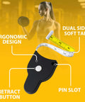 Body Tape Measure - 80 Inch Automatic Telescopic Tape Measure - Retractable Measuring Tape for Body: Waist, Hip, Bust, Arms, and More (Black - 80 inch) with ergonomic design and dual-sided soft tape displayed.