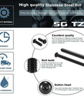 Diagram of Five Sixteenth By Eighteen Threads Per Inch Button Head Socket Cap Screws One Inch Long, highlighting features.