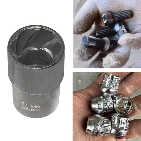 22 Piece Bolt Nut Extractor Set With One Half Inch And Three Eighths Inch Drive Pro Grade Impact Lug Nut Remover Sockets
