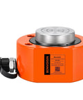 Heavy Duty Bonvoisin 50 Ton Hydraulic Ram Cylinder With 0.63 Inch Stroke Low Profile Porta Power Jack in orange steel