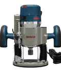 Front view of Bosch 1617EVSPK Combo Router with Plunge and Fixed Base, 2.25 HP Motor, 8,000 to 25,000 RPM, Quick Clamp Base Swap.