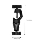 2 Pack Boss Head Clamps for Right Angle Lab Stands Heavy Duty Zinc Alloy Clamp, front view showing dimensions.