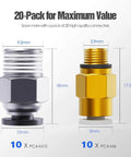 Push To Connect Bowden PTFE Tube Fittings PC4 M10 And PC4 M6 For 1.75mm Filament Quick Fit Pneumatic Couplers 20-piece set