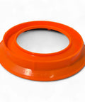 Orange Bowling Ball Sanding Pad Holder for Surface Shaping and Consistent Reaction