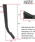 Five Piece Box Blade Shank Kit With Four Hole Box Scraper Shanks And An 18 Inch Scarifier Ripper Shank size diagram