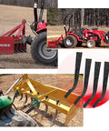 Five Piece Box Blade Shank Kit With Four Hole Box Scraper Shanks And An 18 Inch Scarifier Ripper Shank