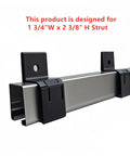 Box Rail Hanger Bracket Heavy Duty Barn Door Hardware 4 Pack Black Bolts Included for Mounting Rail on Barn Doors