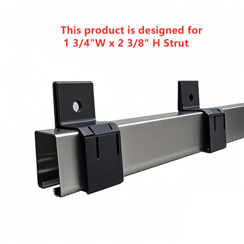 Box Rail Hanger Bracket Heavy Duty Barn Door Hardware 4 Pack Black Bolts Included for Mounting Rail on Barn Doors