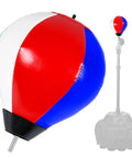 Image of Speed Ball For Boxing Training With Universal 8mm Screw Replaceable Spare Sandbag Realistic 6.69 By 9.8 Inch Ball, colorful blue white red, close-up focus