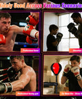 Boxing Speed Ball With 8mm Screw Mount and Replaceable Sandbag in diverse training scenarios, including boxing and home use.