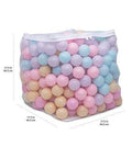 BPA Free Crush-Proof Plastic Ball, Pit Balls with Storage Bag, 400 balls in 6 pastel colors for toddlers and kids 12+ months.