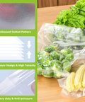 Commercial grade BPA free vacuum sealer bag rolls six pack includes three 11x20 inch rolls and three 8x20 inch rolls, shown with food