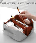 Hand holding Two Pack Bracelet Helper Tool Set With Non Slip Tips For One Handed Clasping Easy To Put On Yourself Jewelry Fastener over open bag.