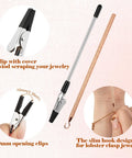 Close-up of Two Pack Bracelet Helper Tools For Easy One Handed Jewelry On And Off Portable Clip And Hook Fasteners by Vnsuyo