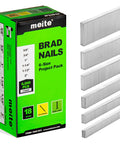 Box and stacks of 18 Gauge Brad Nails, Assorted 6 Sizes (5/8", 3/4", 1", 1-1/4", 1-1/2" and 2-Inch) Galvanized Small Finishing Nails