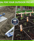 Braided Nylon Twine For Gardening And Plant Support installed in a garden for plant ties and binders, showing heavy duty size 18 string.