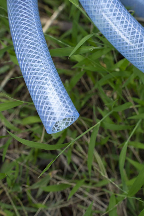 High Pressure Braided Clear Flexible PVC Tubing Three Quarter Inch Internal Diameter Ten Feet Long With 200 PSI Working