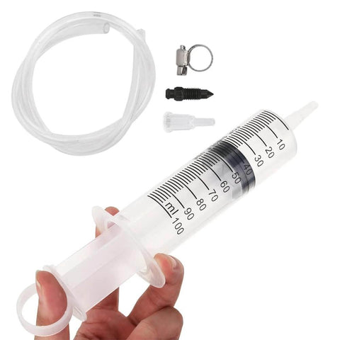 Brake Bleed Kit, Hydraulic Disc Clutches Bleeding Kit 100ML Syringe 50cm Hose Oil Fluid Extractor Bleeder Tool Universal